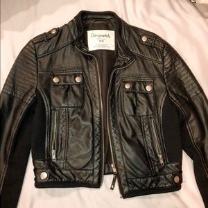 Faux leather jacket